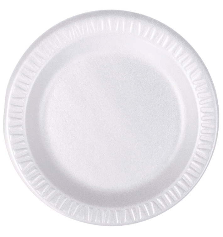 Foam Plate "Quiet Classic" Laminated White Ø18 cm (125 Units)  