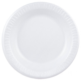 Foam Plate Foam "Quiet Classic" Laminated White Ø26 cm (500 Units)