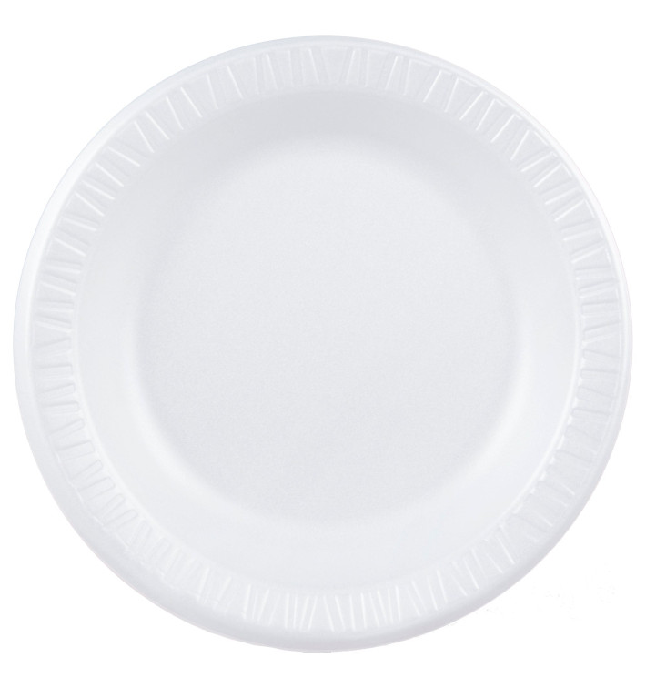 Foam Plate Foam "Quiet Classic" Laminated White Ø26 cm (500 Units)