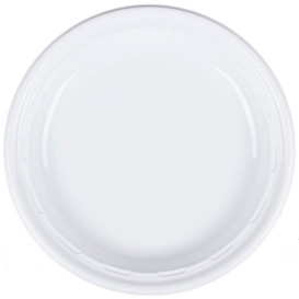 Plastic Plate PS "Famous Impact" White Ø23 cm (500 Units)