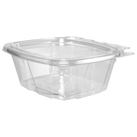 Plastic Deli Container PET Tamper-Evident Dome Lid Flat 475ml (200 Units)