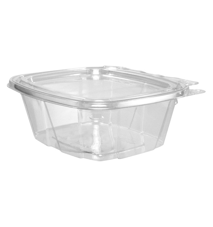 Plastic Deli Container PET Tamper-Evident Dome Lid Flat 475ml (200 Units)