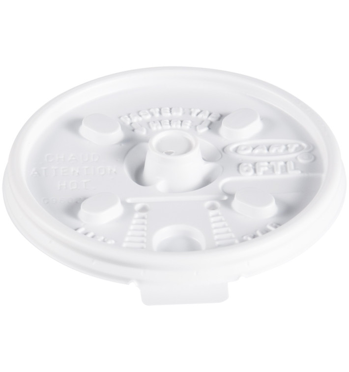 Plastic Lid PS Resealable White Ø7,4cm (100 Units)  