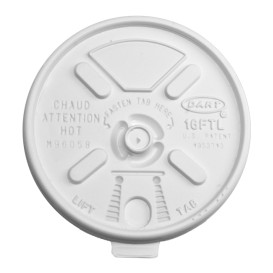 Plastic Lid PS Resealable White Ø9,4cm (1000 Units)