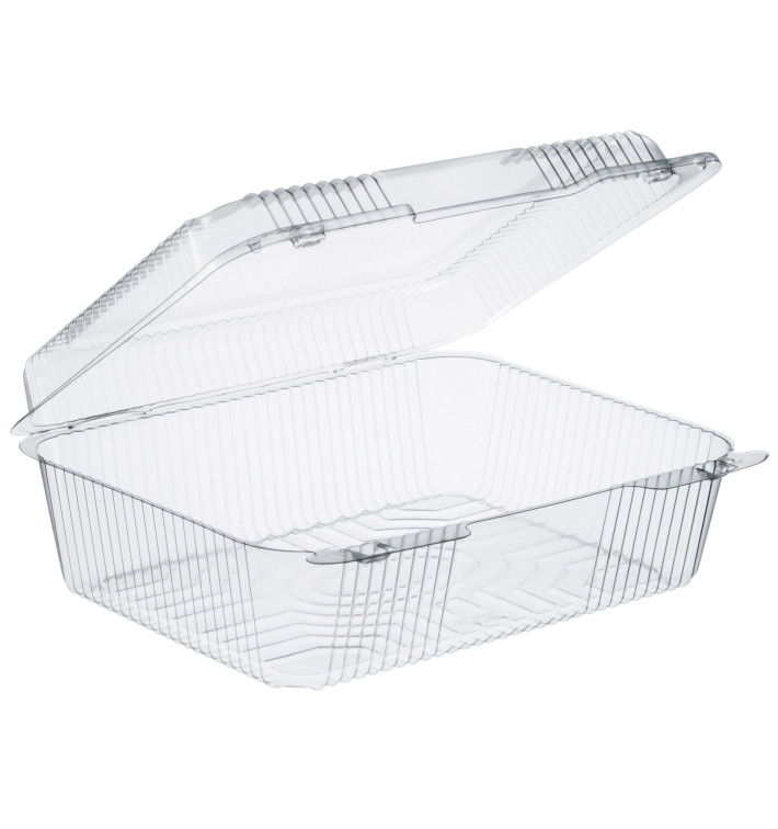 Plastic Hinged Deli Container OPS "StayLock" Clear 2760ml (100 Units)  