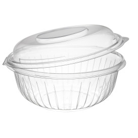 Clear Plastic Hinged Salad Container Disposable Plastic 32oz Salad