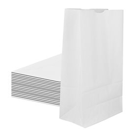 Paper Bag without Handle Kraft White 12+8x24cm (1 Unit)