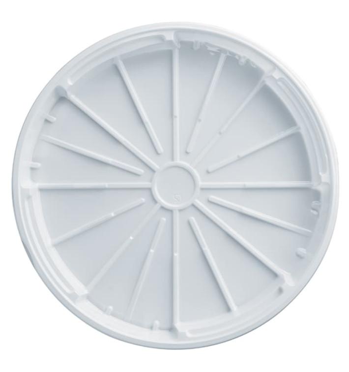 Plastic Lid PS for Pizza White 32 cm (100 Units)  