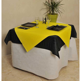 Pre-Cut Paper Tablecloth Yellow 40g 1x1m (400 Units)  