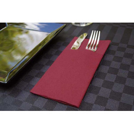 Pocket Fold Paper Airlaid Napkins Kanguro Burgundy 33x40cm (30 Units) 