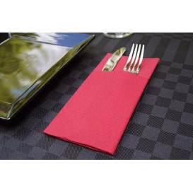 Pocket Fold Airlaid Napkins "Kanguro" Red 40x40cm (30 Units) 