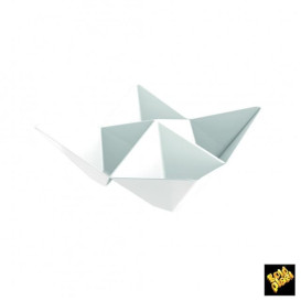 Tasting Plastic Bowl PS "Origami" White 10,3x10,3cm (25 Units)