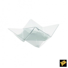 Tasting Plastic Bowl PS "Origami" Clear 10,3x10,3cm (500 Units)