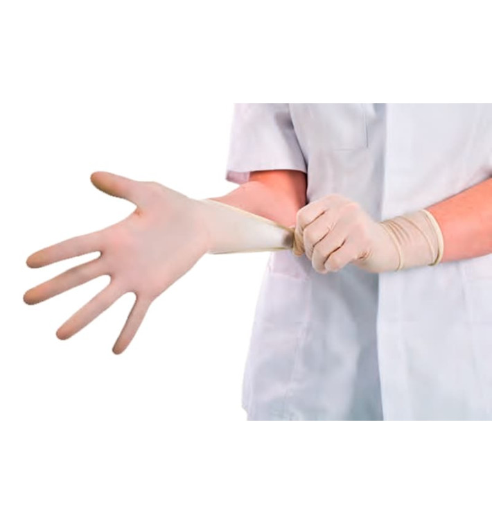 Latex Gloves White Size S (100 Units)