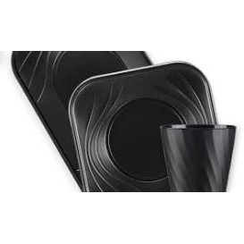 Plastic Cup PP "X-Table" Black 320ml (128 Units)