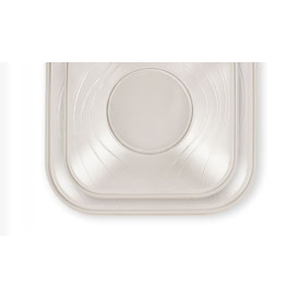 Plastic Plate PP "X-Table" Square shape Pearl 23 cm (120 Units)