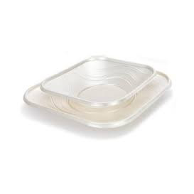 Plastic Plate PP "X-Table" Square shape Pearl 23 cm (120 Units)