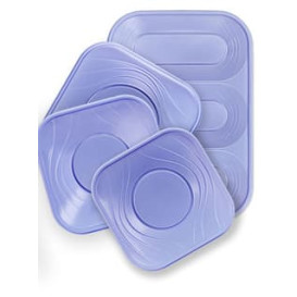 Plastic Plate PP "X-Table" Square shape Violet 18 cm (120 Units)