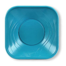 Plastic Plate PP "X-Table" Square shape Turquoise 23 cm (8 Units) 