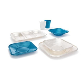 Plastic Compartment Tray "X-Table" 3C Pearl 33x23cm (30 Units)