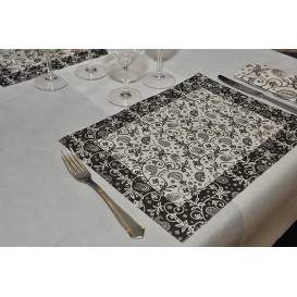 Paper Placemats 30x40cm "Cachemir" Black 50g (2500 Units)