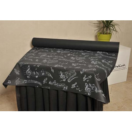 Novotex Tablecloth Roll Black "Música" P40cm 1,2x50m (6 Units)