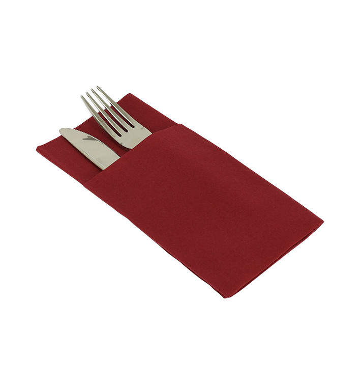 Pocket Fold Airlaid Napkins "Kanguro" Red 40x40cm (30 Units) 