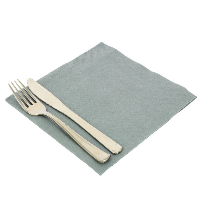 Paper Napkin Double Point Grey  40x40cm (50 Units) 