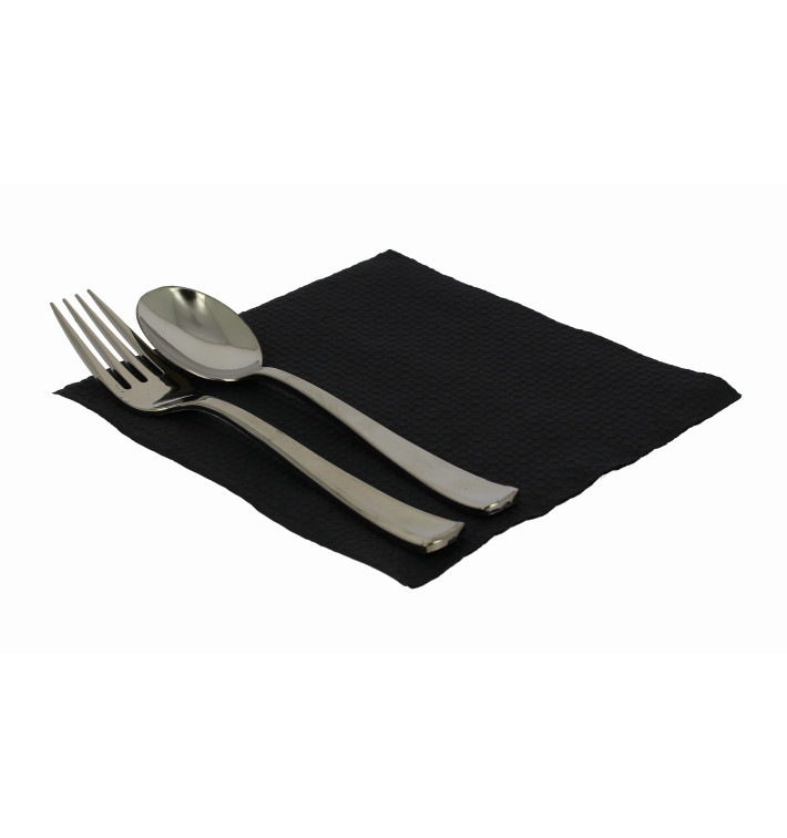 Paper Napkin Black 33x33cm 1 Layer (70 Units) 