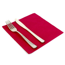 Paper Napkin Double Point Burgundy 2C 33x33cm (1350 Units)