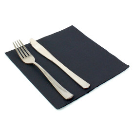 Paper Napkin Double Point Black 2C 33x33cm (50 Units) 