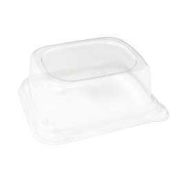 Plastic Lid for Sugarcane Food Container 14x14x5,5cm (50 Units) 