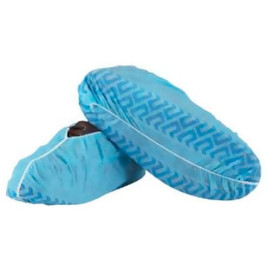 Disposable Plastic Shoe Covers "TST" Anti-Slip Blue (1000 Units)