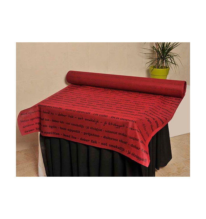 Novotex Tablecloth Roll Burgundy "Buen Provecho" P40cm 1,2x50m (6 Units)