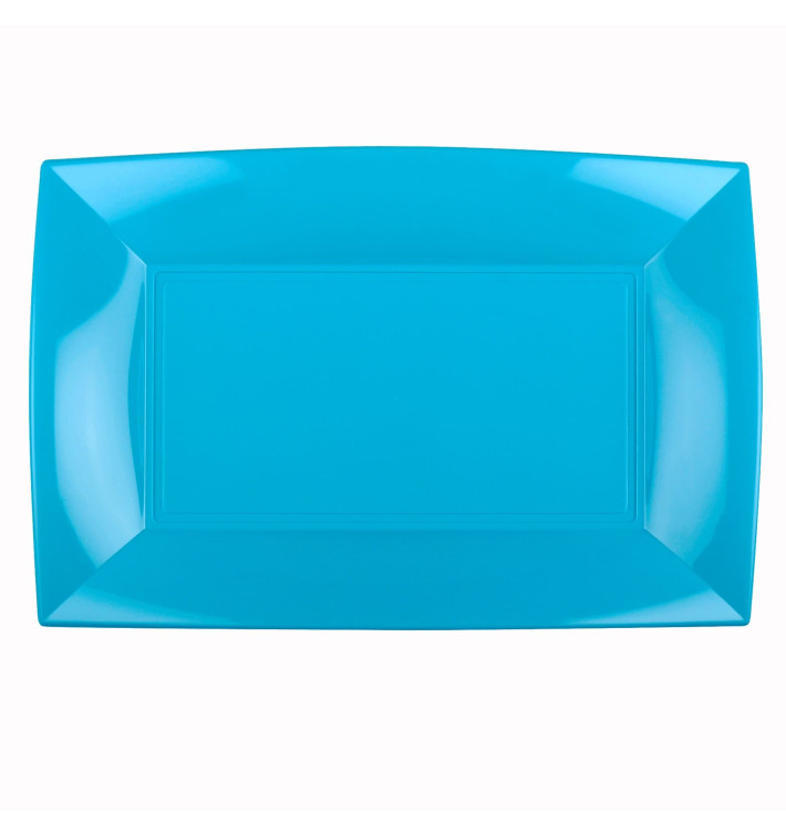 Plastic Tray Microwavable Turquoise "Nice" 34,5x23cm (6 Units) 