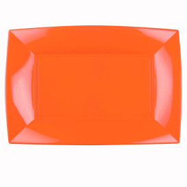 Plastic Tray Microwavable Orange "Nice" 34,5x23cm (60 Units)