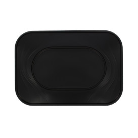 Plastic Tray Microwavable "X-Table" Black 33x23cm (2 Units) 