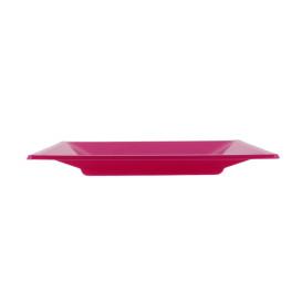 Plastic Plate Square shape Flat Fuchsia 23 cm (750 Units)