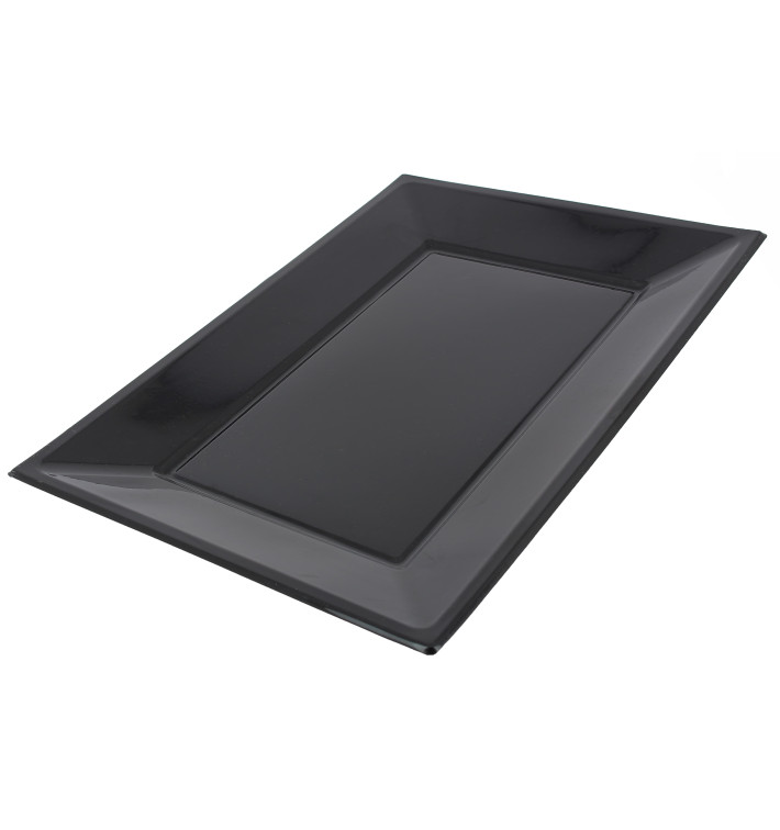 Plastic Tray Black 33x22,5cm (25 Units) 