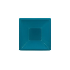 Plastic Bowl PS Square shape Turquoise 12x12cm (25 Units) 