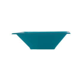 Plastic Bowl PS Square shape Turquoise 12x12cm (25 Units) 