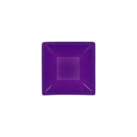 Plastic Bowl PS Square shape Lilac 12x12cm (25 Units) 