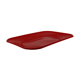 Plastic Tray Microwavable "X-Table" Red 33x23cm (60 Units)