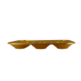 Plastic Tray Microwavable "X-Table" 3C Gold 33x23cm (2 Units) 