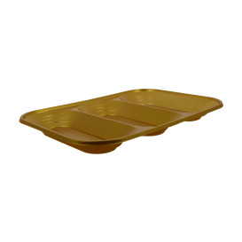 Plastic Tray Microwavable "X-Table" 3C Gold 33x23cm (2 Units) 