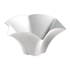 Tasting Plastic Bowl PS "Petunia" White 70 ml (25 Units) 