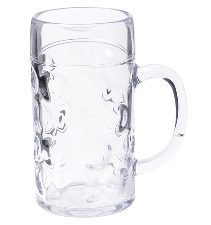 Plastic Tankard Reusable SAN Ø105mm 1000ml (6 Units)