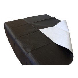 Pre-Cut Paper Tablecloth Black 40g 1x1m (400 Units)  