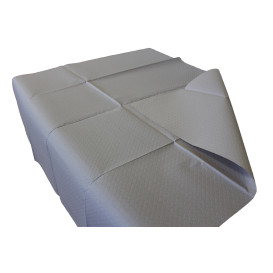 Pre-Cut Paper Tablecloth Grey 40g 1x1m (400 Units)  