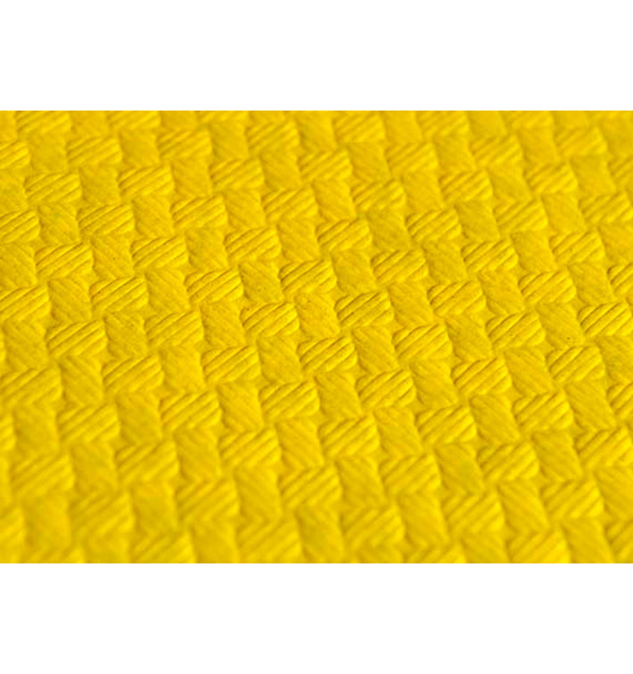 Pre-Cut Paper Tablecloth Yellow 40g 1x1m (400 Units)  